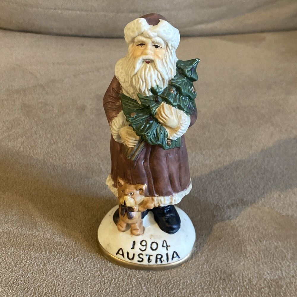 Vintage Collectible Ceramic 1904 Austria Santa Claus Figurine